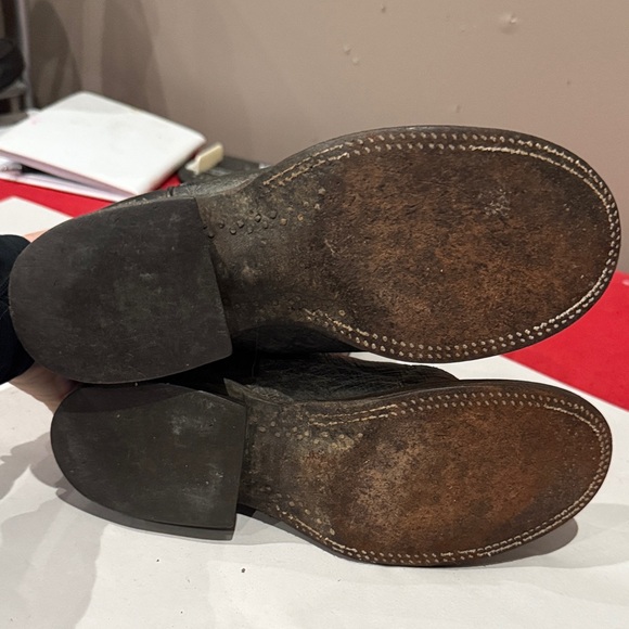 Anderson Bean Black Leather Heeled Boots - Picture 6 of 6